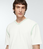 Bottega Veneta - Embroidered v-neck T-shirt