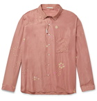 11.11/eleven eleven - Lovers Embellished Printed Silk Shirt - Pink