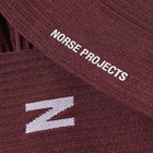 Norse Projects Men's Bjarki Varsity N Sock in Burgundy