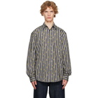 Dries Van Noten Purple & Green Cotton Shirt