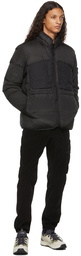 Stone Island Black Modified Panama 6/3 Down Jacket