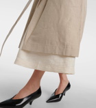 Toteme Signature linen-blend trench coat