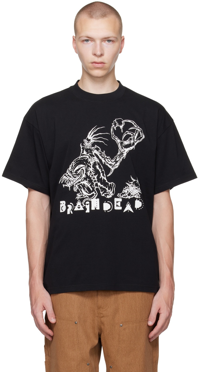 Brain Dead Black Monster Mash T-Shirt Brain Dead