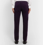 Paul Smith - Aubergine Slim-Fit Cotton and Cashmere-Blend Corduroy Suit Trousers - Purple