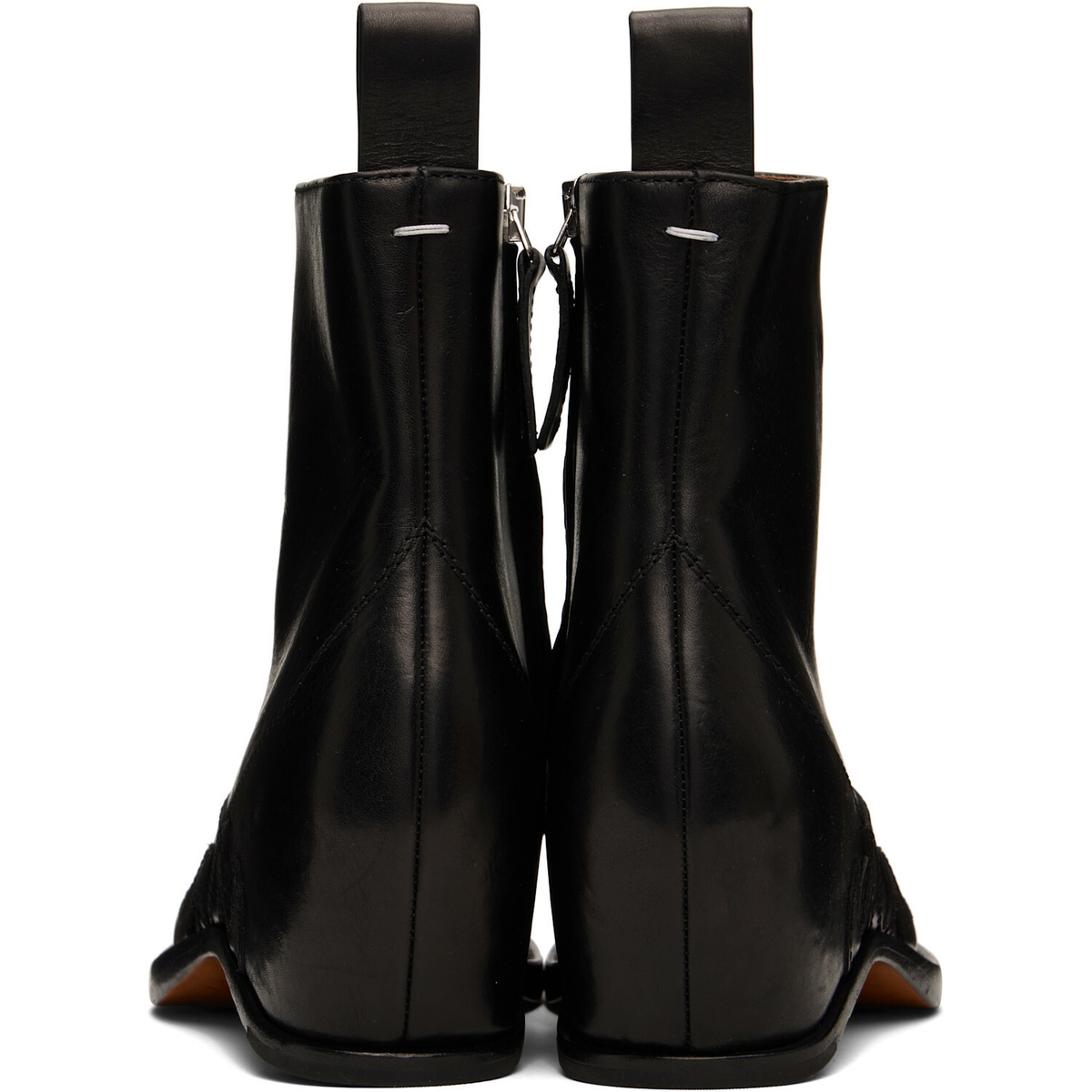 Maison Margiela Black Heel-Less Western Flame Boots