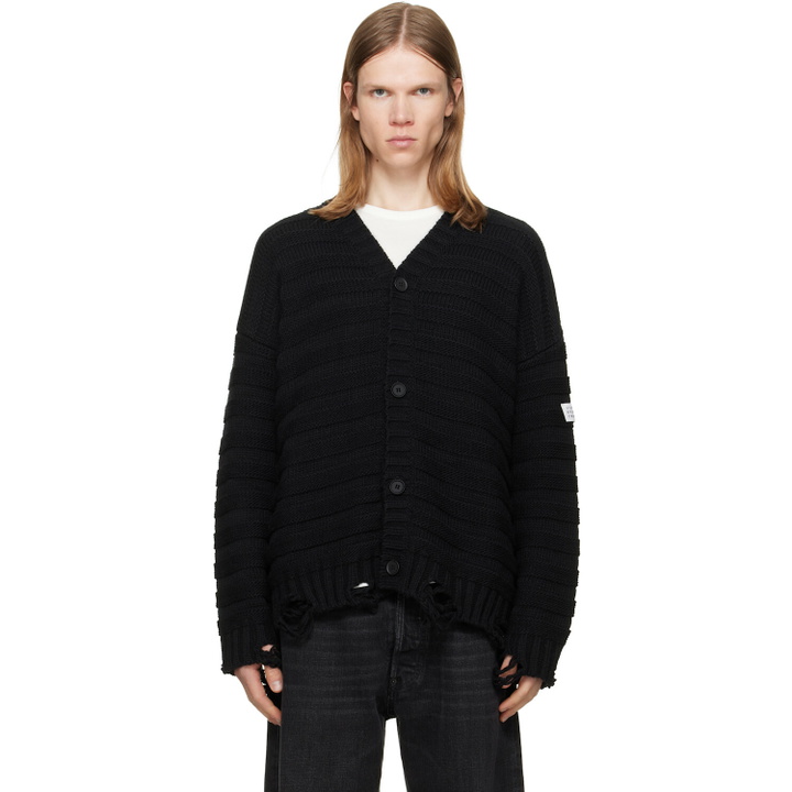 Photo: MM6 Maison Margiela Black Wool Cardigan