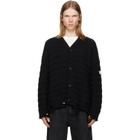 MM6 Maison Margiela Black Wool Cardigan