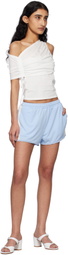 Kijun Blue Frill Jersey Shorts