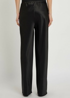 Reformation Gale Straight-leg Satin Trousers Black
