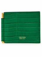 TOM FORD - Croc-Effect Leather Cardholder and Money Clip