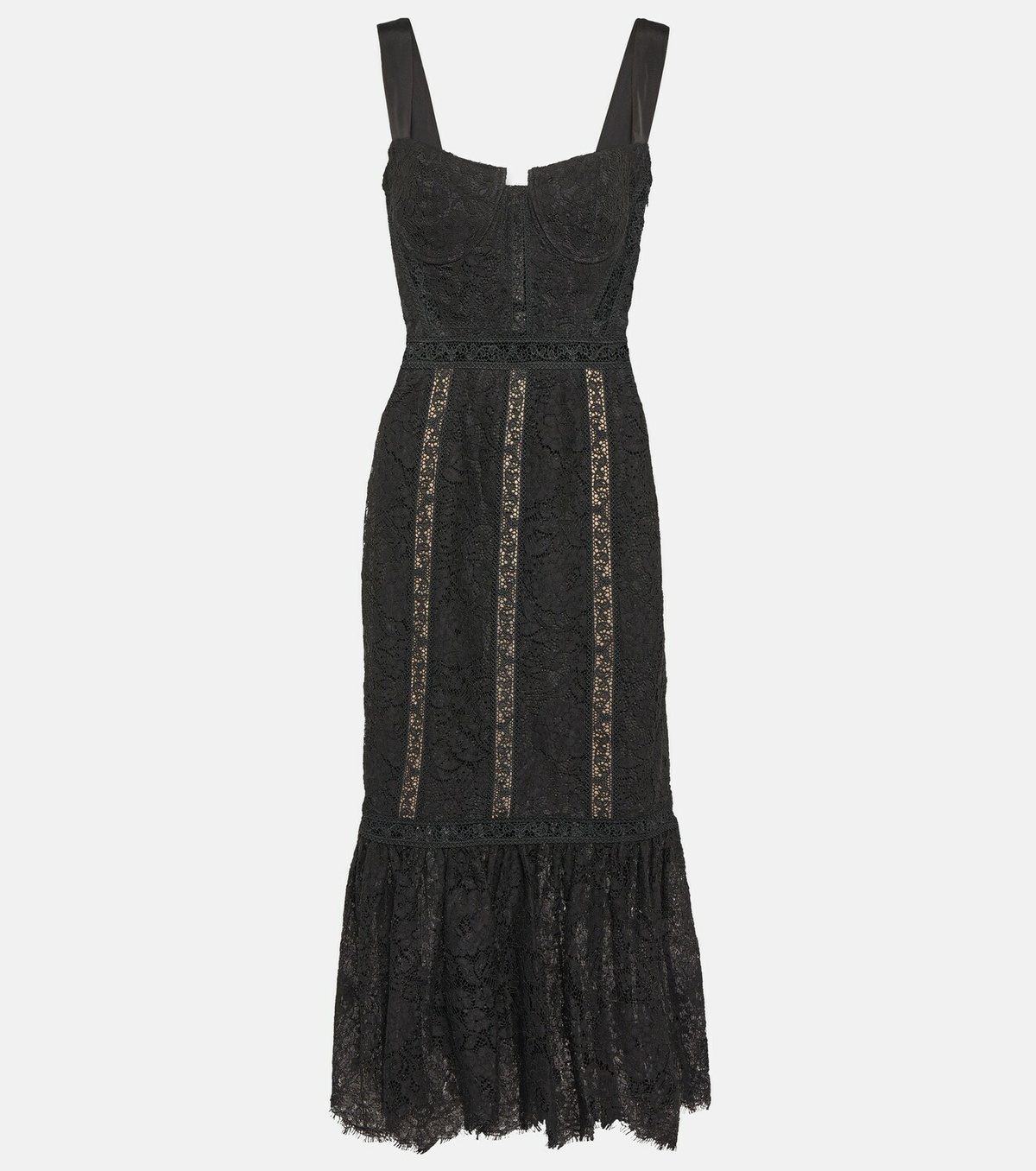 ◆SELF PORTRAIT ワンピース Lace cotton-blend midi dress Self-Portrait Lace cotton-blend midi dress Self-Portrait
