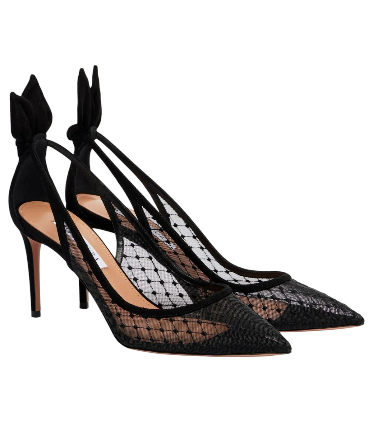 【送料&関税込】Aquazzura Black Velvet Moves Sling 65 Aquazzura Black Velvet Moves Sling 65 | italist