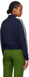 AMI Alexandre Mattiussi Navy Zip Bomber Jacket
