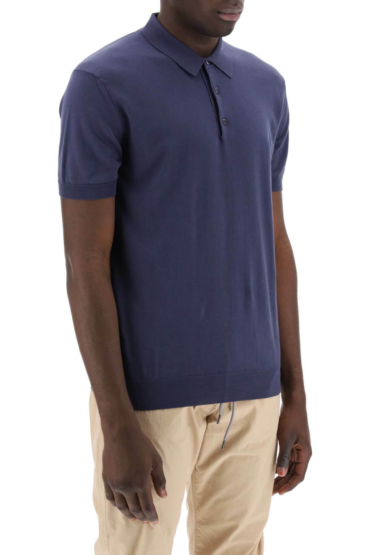 Cotton Knit Polo Shirt Baracuta