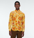 Dries Van Noten - Transparent silk printed shirt