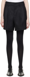 Comme des Garçons Black Pleated Shorts