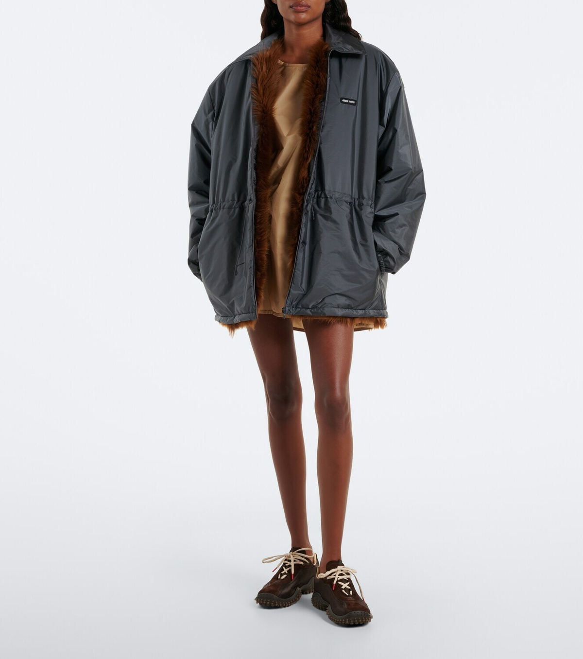 Miu Miu Shearling-lined blouson jacket