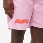 Jacquemus Men's Paste Logo Swim Short in Pink