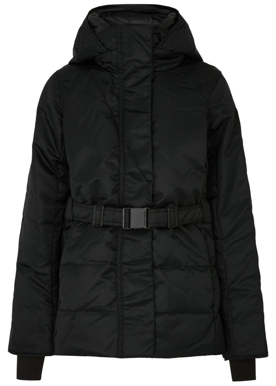 Canada Goose McKenna Belted Performance Satin Jacket Black