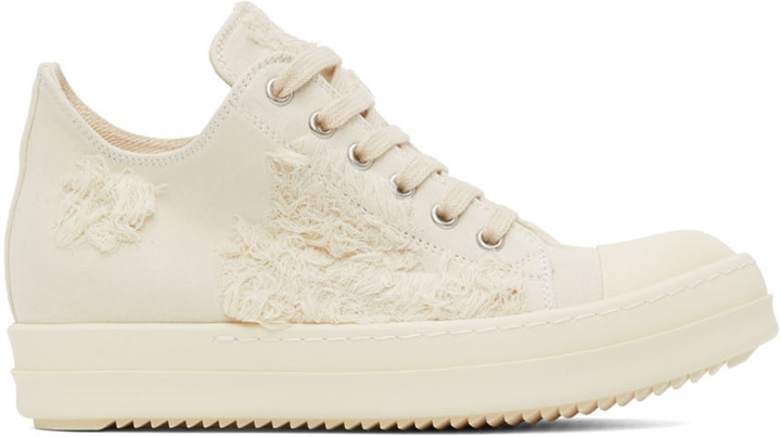 Photo: Rick Owens Drkshdw Off-White Distressed Sneakers