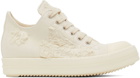 Rick Owens Drkshdw Off-White Distressed Sneakers