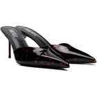 Paris Texas Black & Brown Lidia Sabot 70 Heels