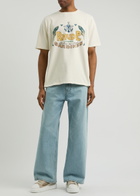 Rhude Sardines Printed Cotton T-shirt White