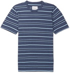 Albam - Striped Cotton-Jersey T-Shirt - Men - Navy