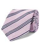 Turnbull & Asser - 8.5cm Striped Cotton and Silk-Blend Tie - Pink