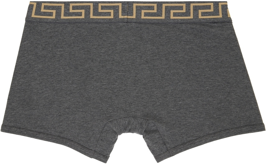 Versace Underwear Grey Greca Boxers Versace Underwear