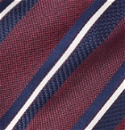 Bigi - 8cm Striped Silk-Jacquard Tie - Burgundy