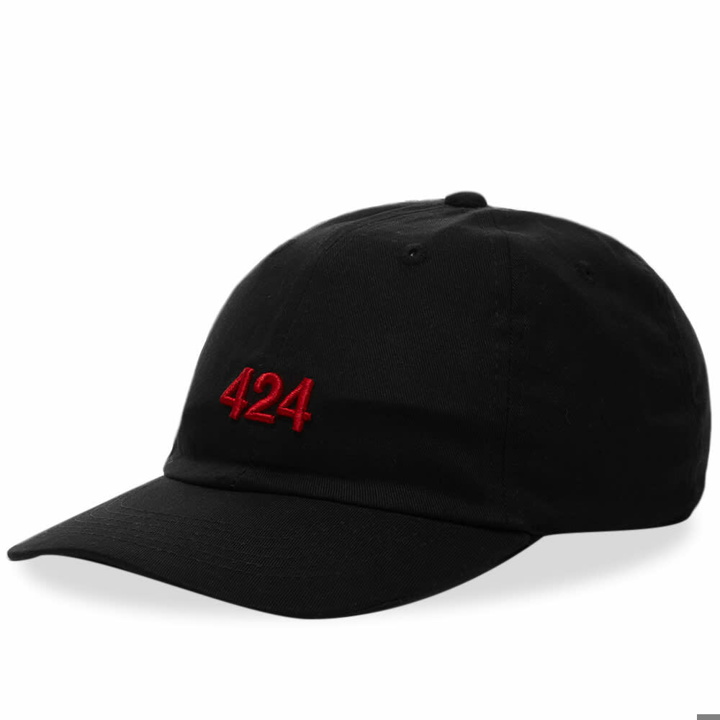 Photo: 424 Men's Cotton Twill Cap in Black