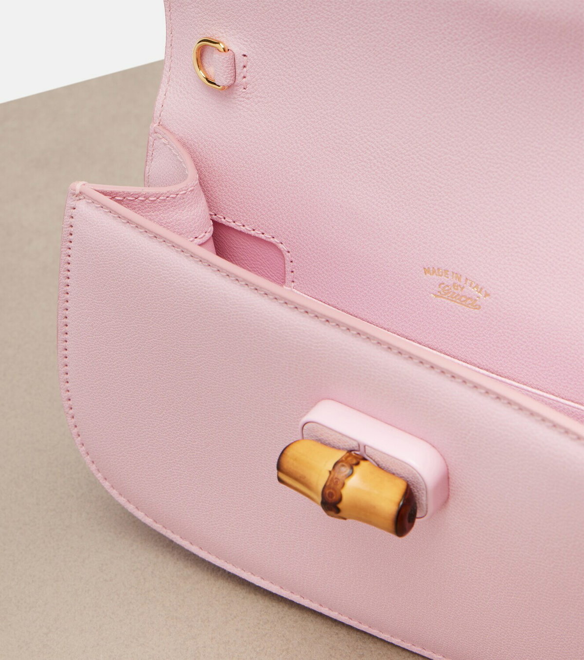Gucci Bamboo leather clutch