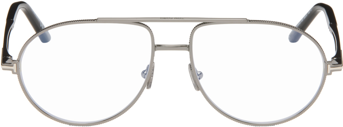 TOM FORD Gunmetal Aviator Blue Light Glasses
