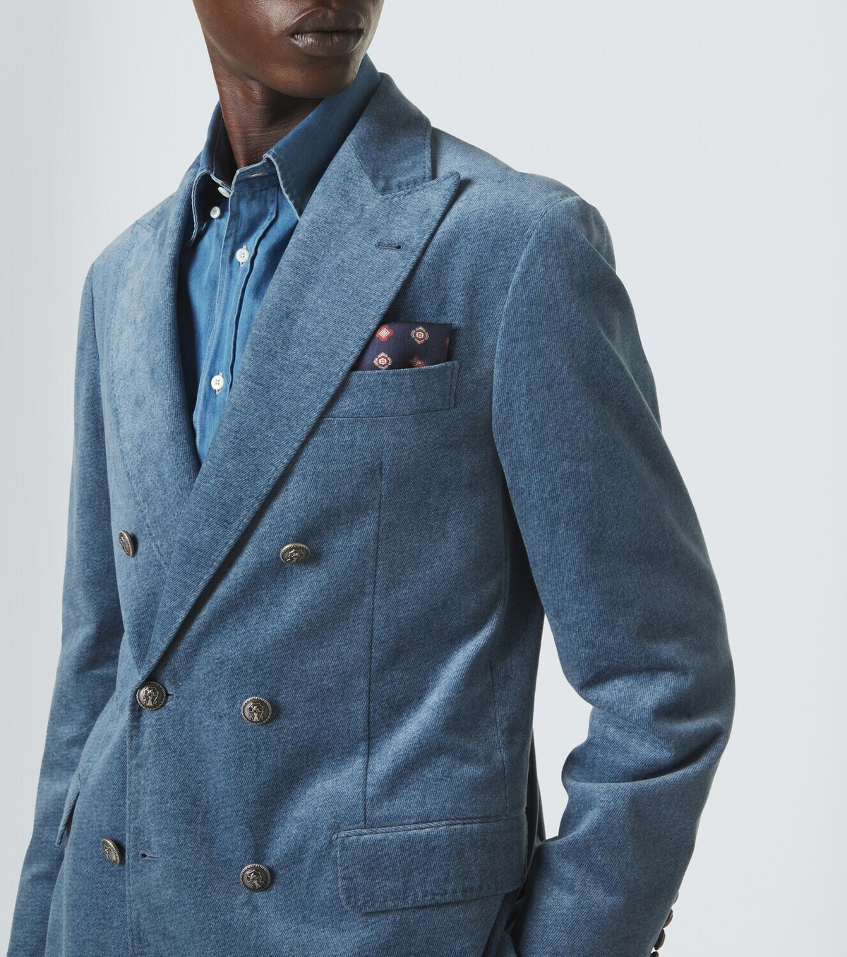 Brunello Cucinelli Silk jaquard pocket square