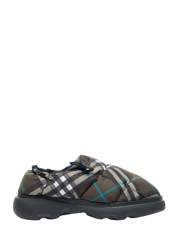 Photo: Burberry Check Nylon-Blend Pillow Mule