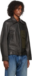 Maison Margiela Black Kaban Leather Jacket