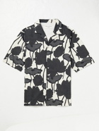 Officine Générale - Eren Camp-Collar Floral-Print Cotton-Poplin Shirt - Gray