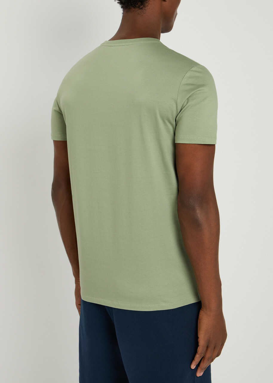 Sandbanks Logo Cotton T-shirt Sage