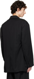 ssstein Black Oversized Single Breasted Long Blazer