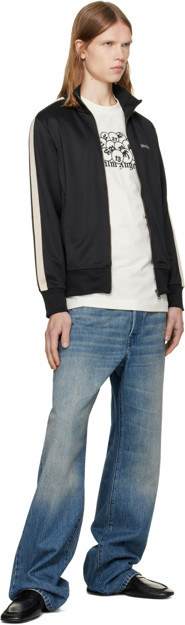 Palm Angels Black Classic Logo Track Jacket