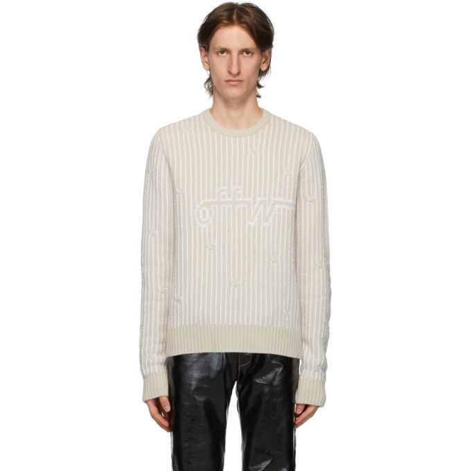 Photo: Off-White Beige Cables Sweater