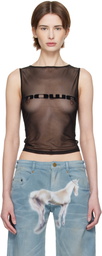 Mowalola Black MISS SIXTY Edition Stretchy Tank Top