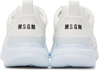 MSGM Off-White Monochromatic Lettering Low Sneakers