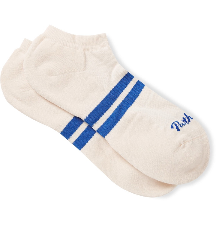 Photo: Pantherella - Sprint Cushioned Stretch Cotton-Blend No-Show Socks - Neutrals