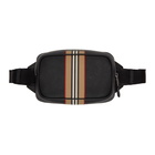 Burberry Black Icon Stripe Print Bum Bag