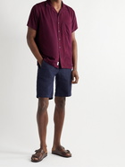 Onia - Vacation Camp-Collar Twill Shirt - Burgundy