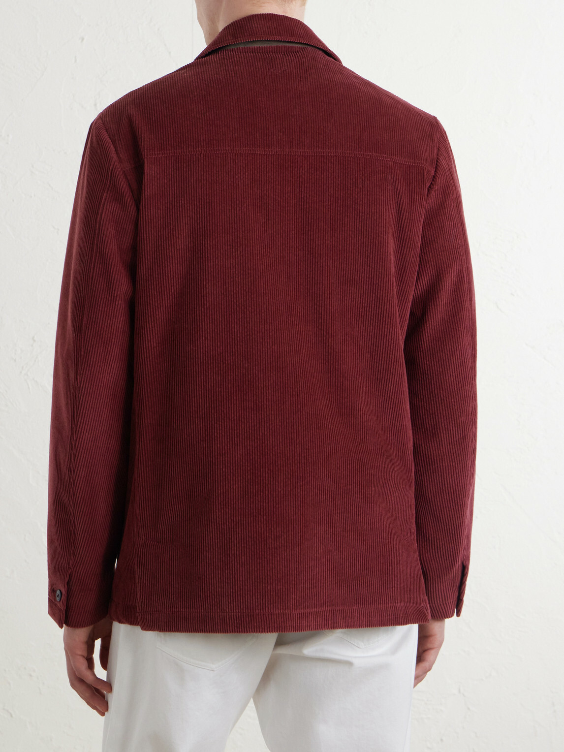 Canali - Cotton-Corduroy Overshirt - Red