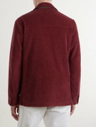 Canali - Cotton-Corduroy Overshirt - Red