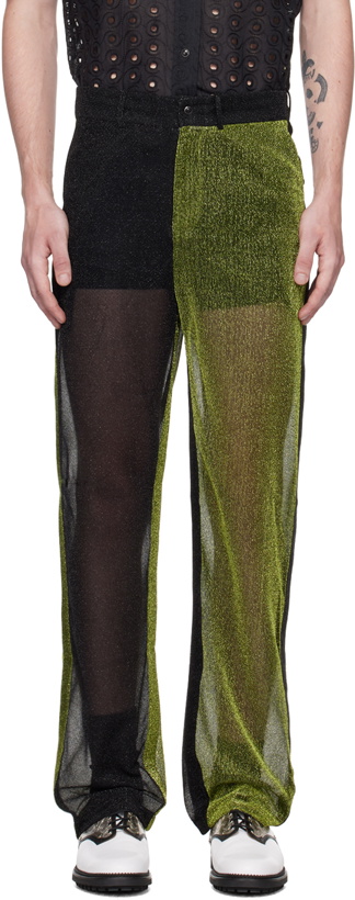 Photo: Tokyo James Black & Green Sparkly Trousers
